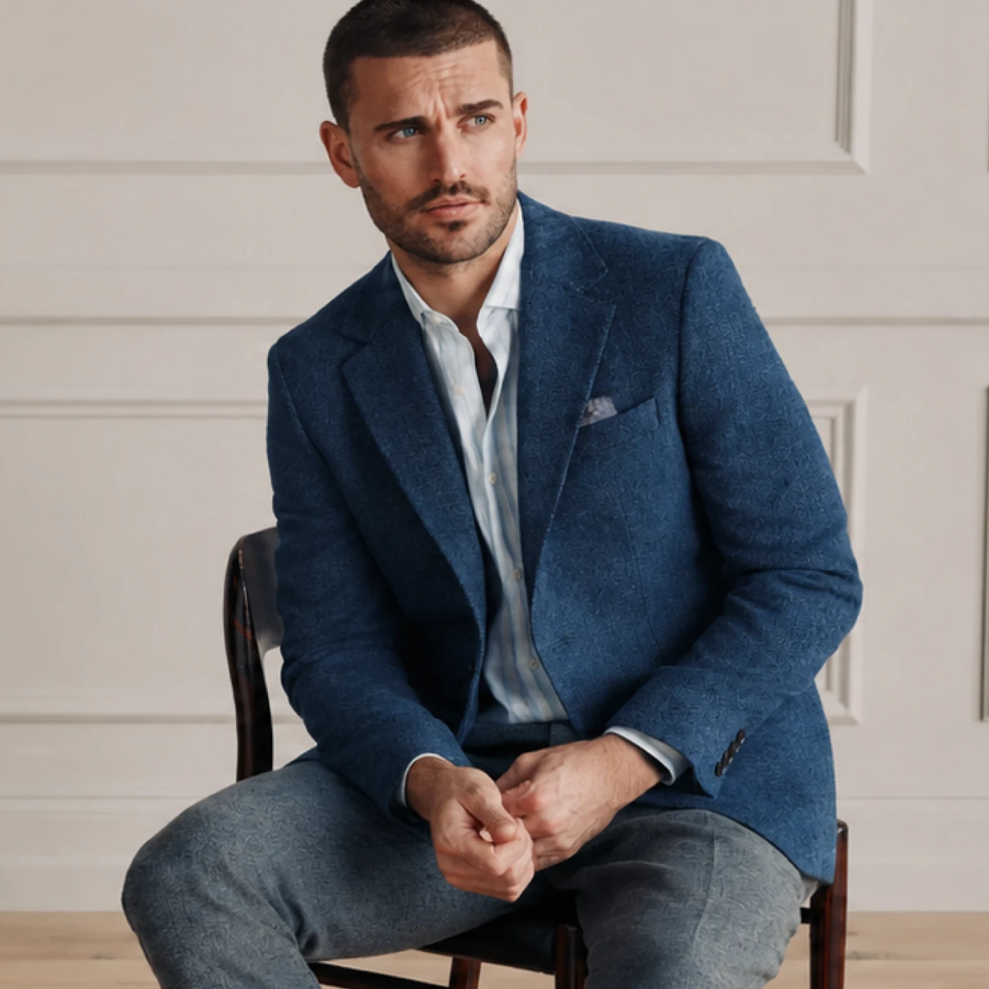 Fashion model representing the product page modernisation project
