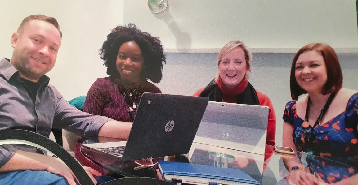 Michael Featherby collaborating with colleagues